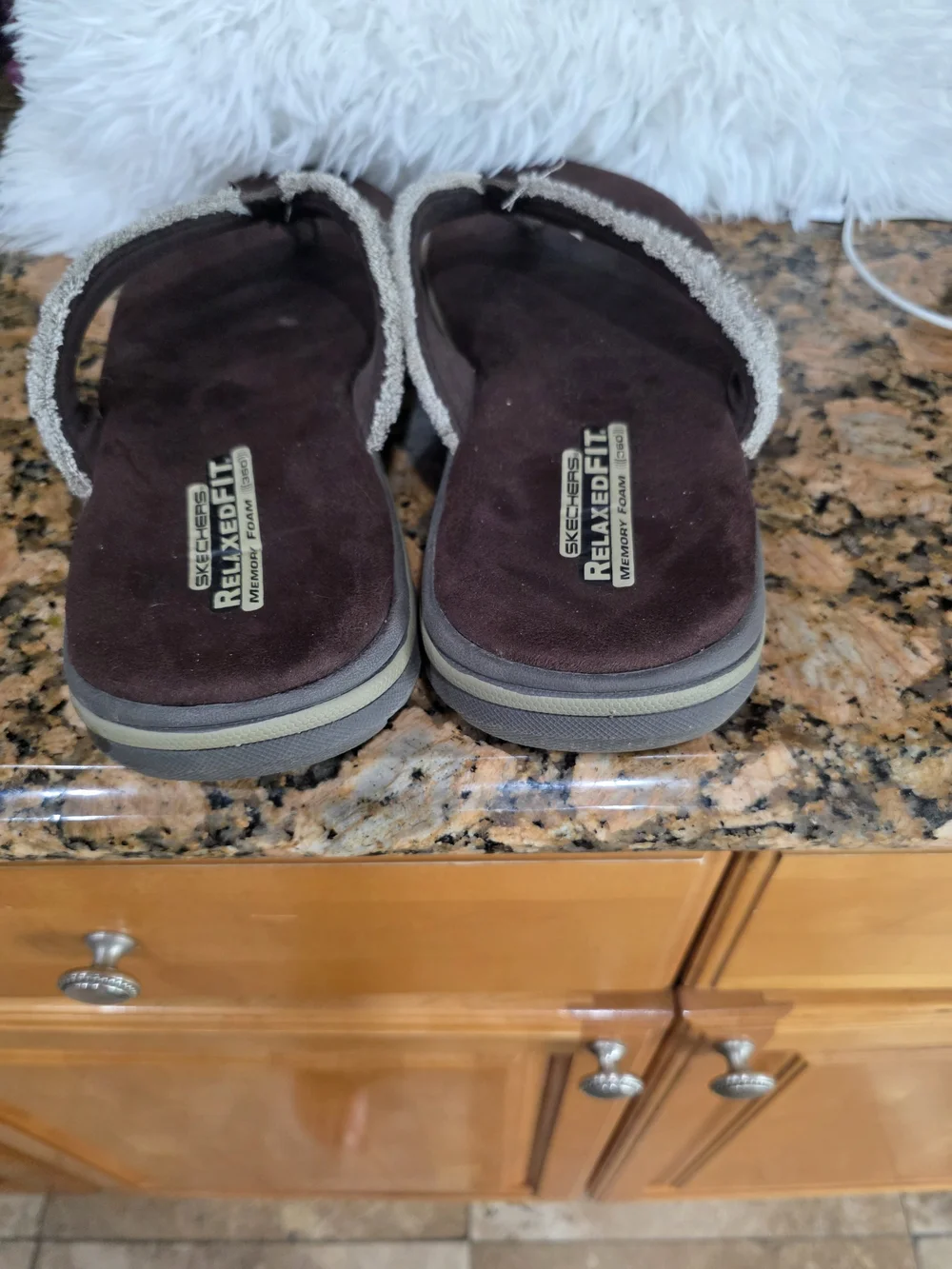 Skechers Relaxed Fit Men's Brown Flip Flop Sandals